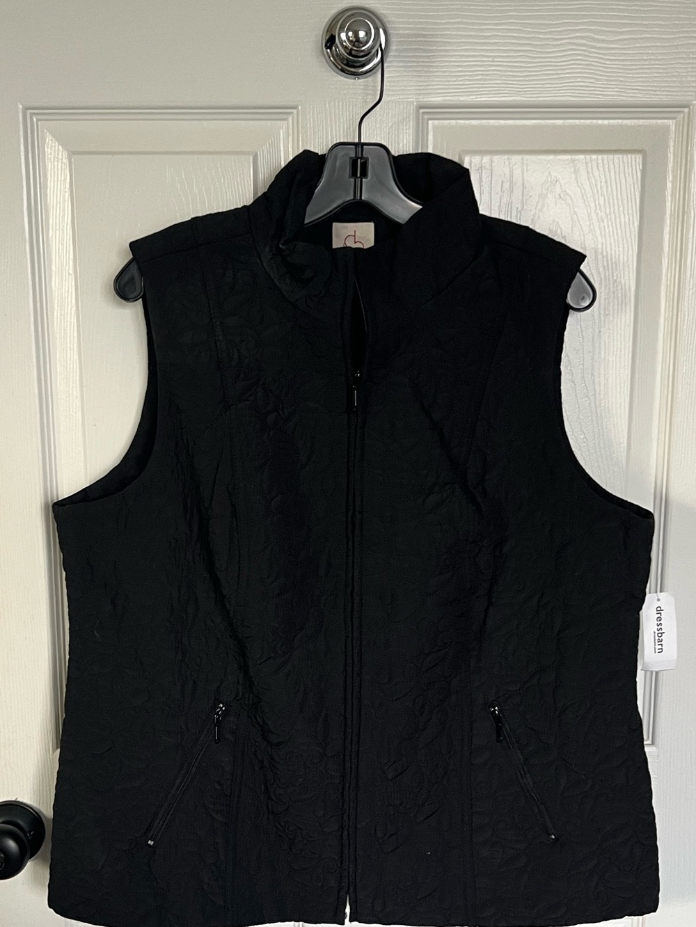 VTG Dress Barn Black Quilted Vest NWT Deadstock 1X XL